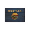 Wile E. Wood 15 x 11 in. Montana State Flag Wood Art FLMT-1511